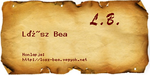 Lősz Bea névjegykártya